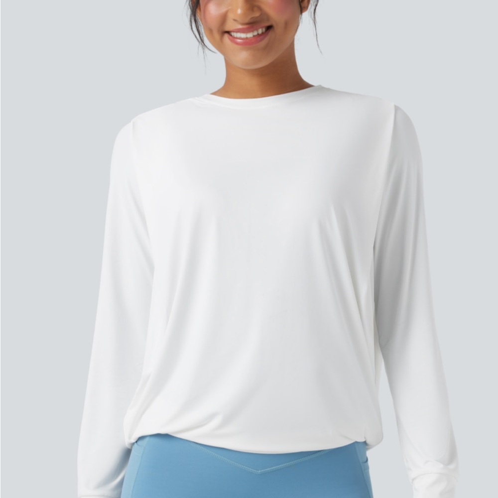 HALARA White Long Sleeve Top